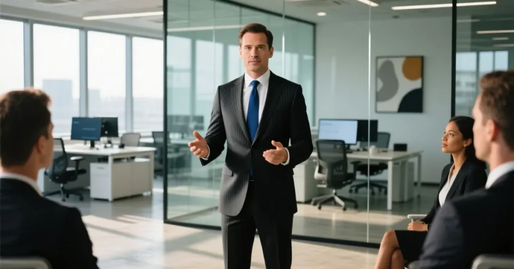 Commanding or Assertive Tone