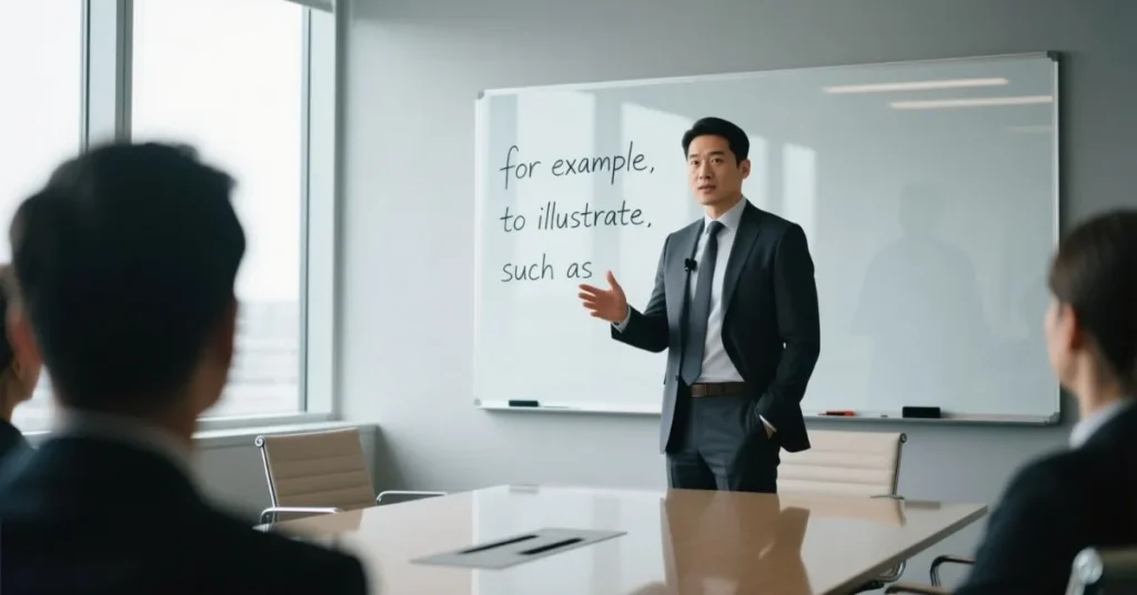 Other ways to say for instance in speech