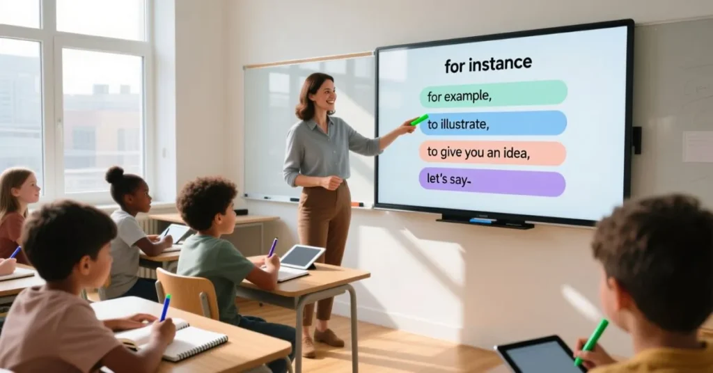 Other ways to say for instance in teaching