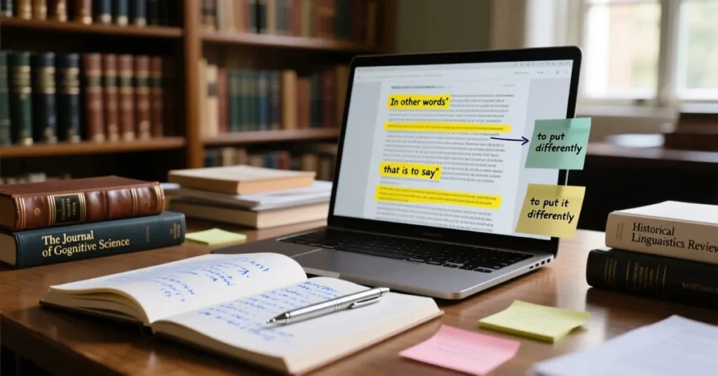 Ways to Say In Other Words in Academic Style