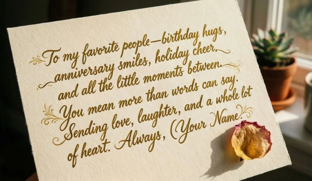 Family and Friends Wishes