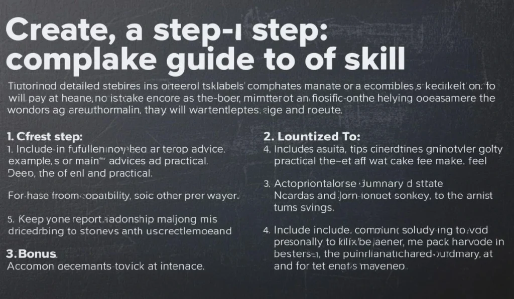 Instructional and Step Based Alternatives