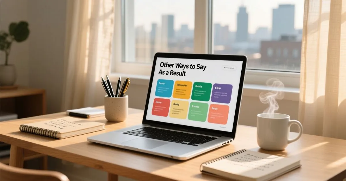 Other ways to say as a result