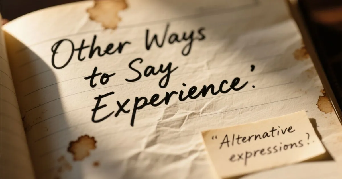 Other ways to say experience