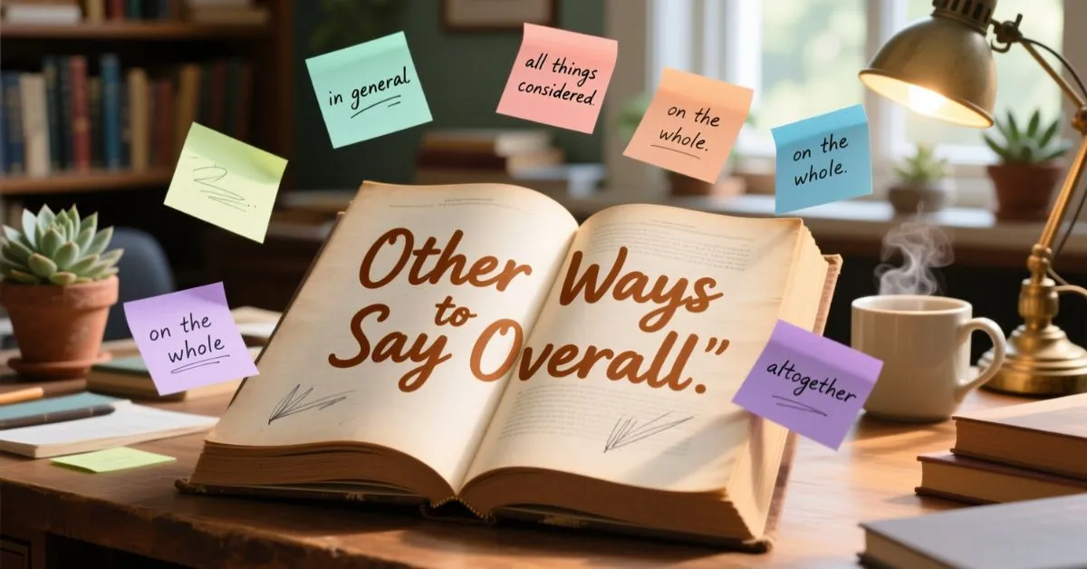 Other ways to say overall