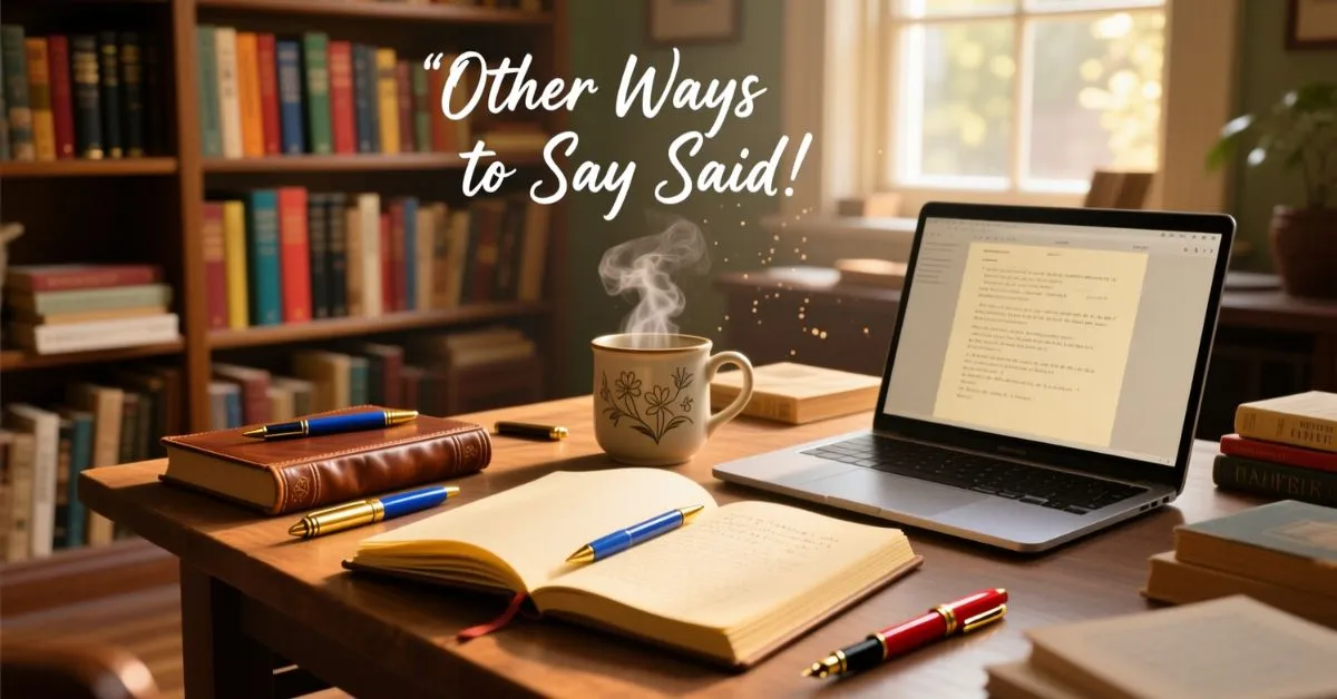 other ways to say said in writing