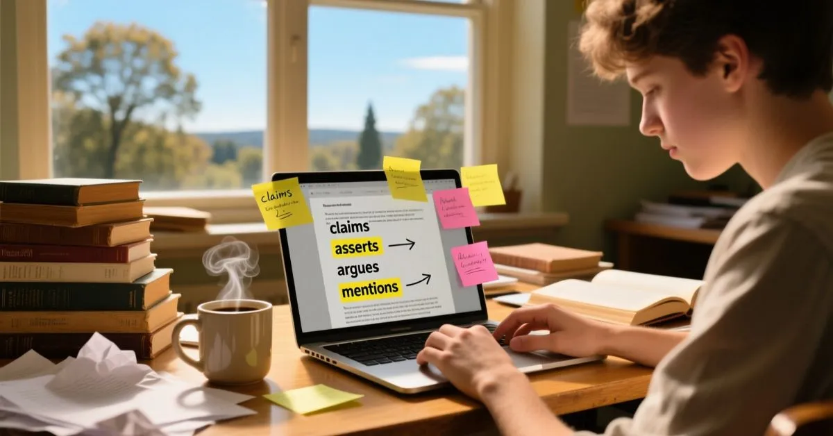 Other ways to say states in an essay