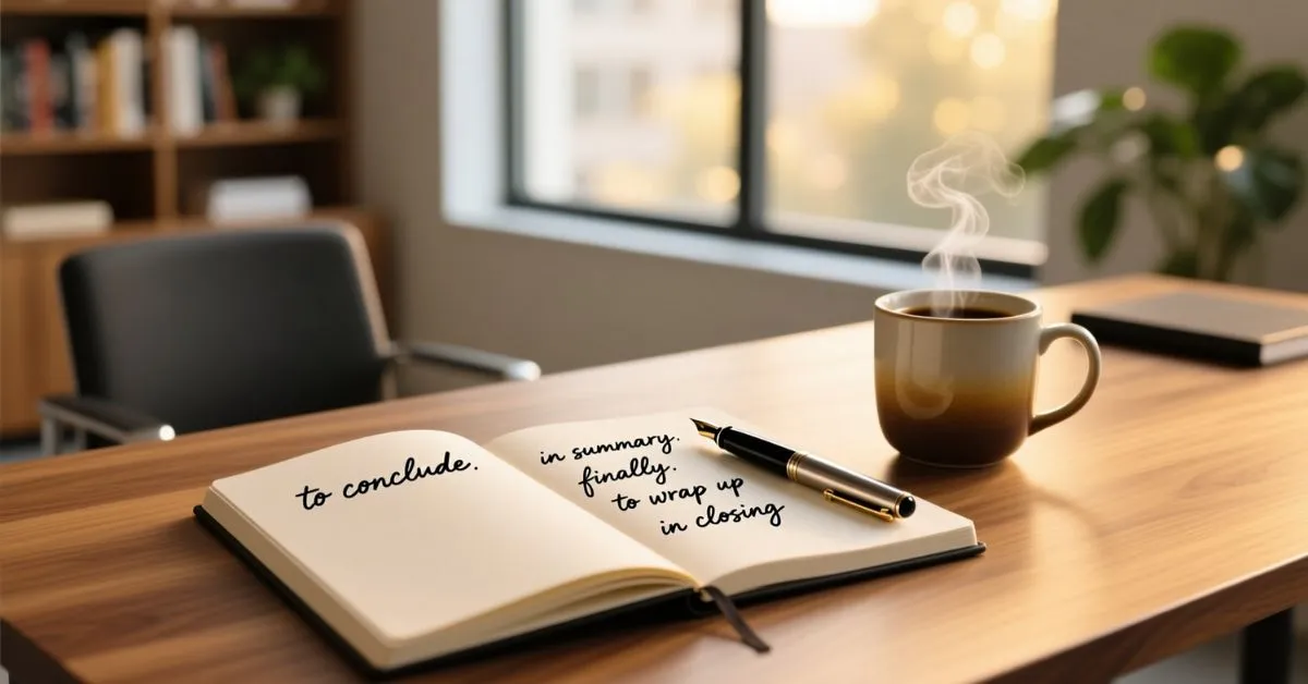 other ways to say to conclude