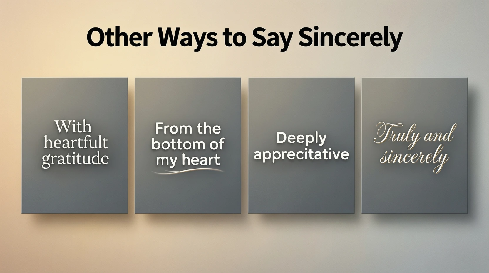 Other Ways to Say Sincerely